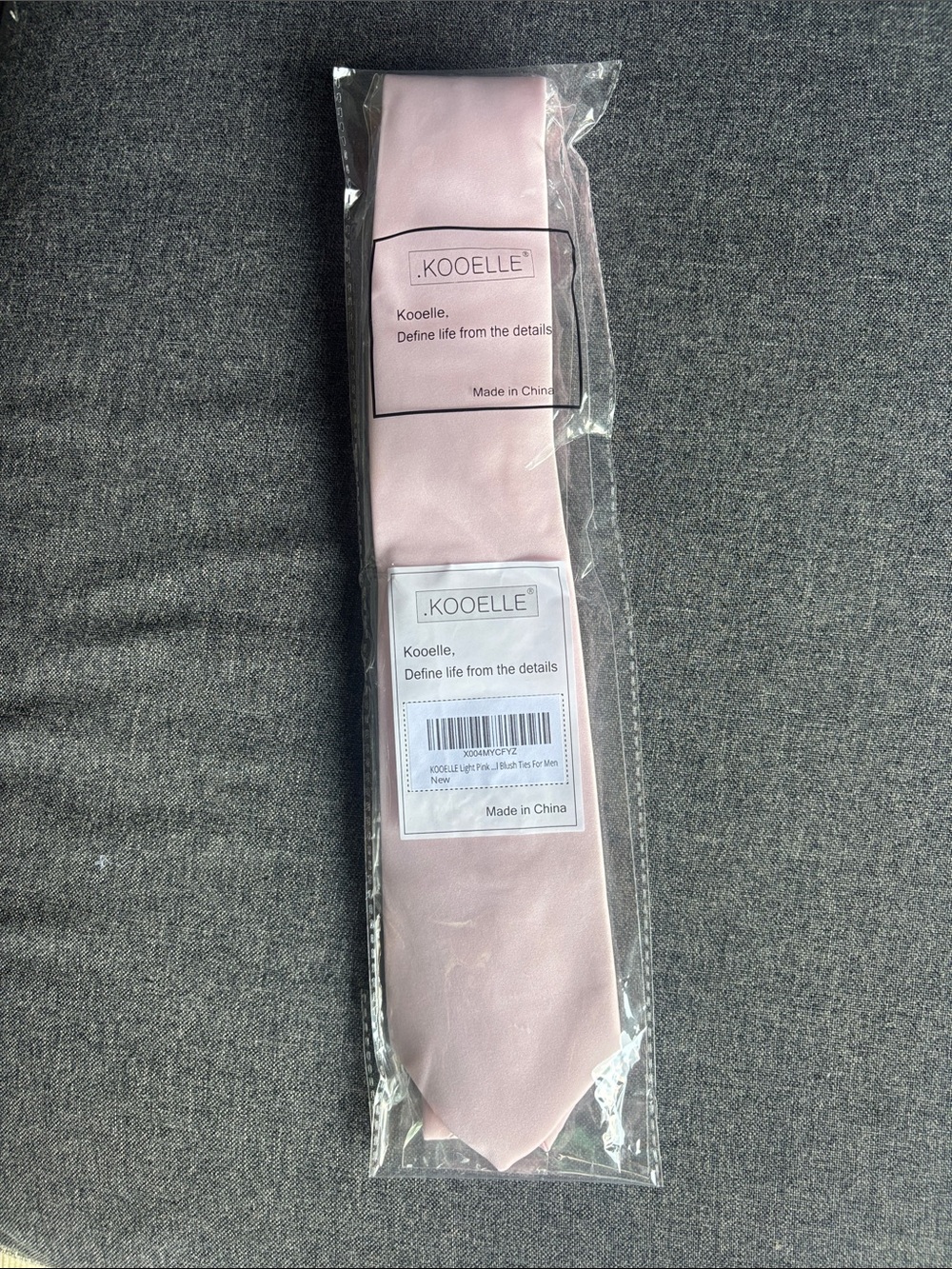 Blush Pink Men's Tie